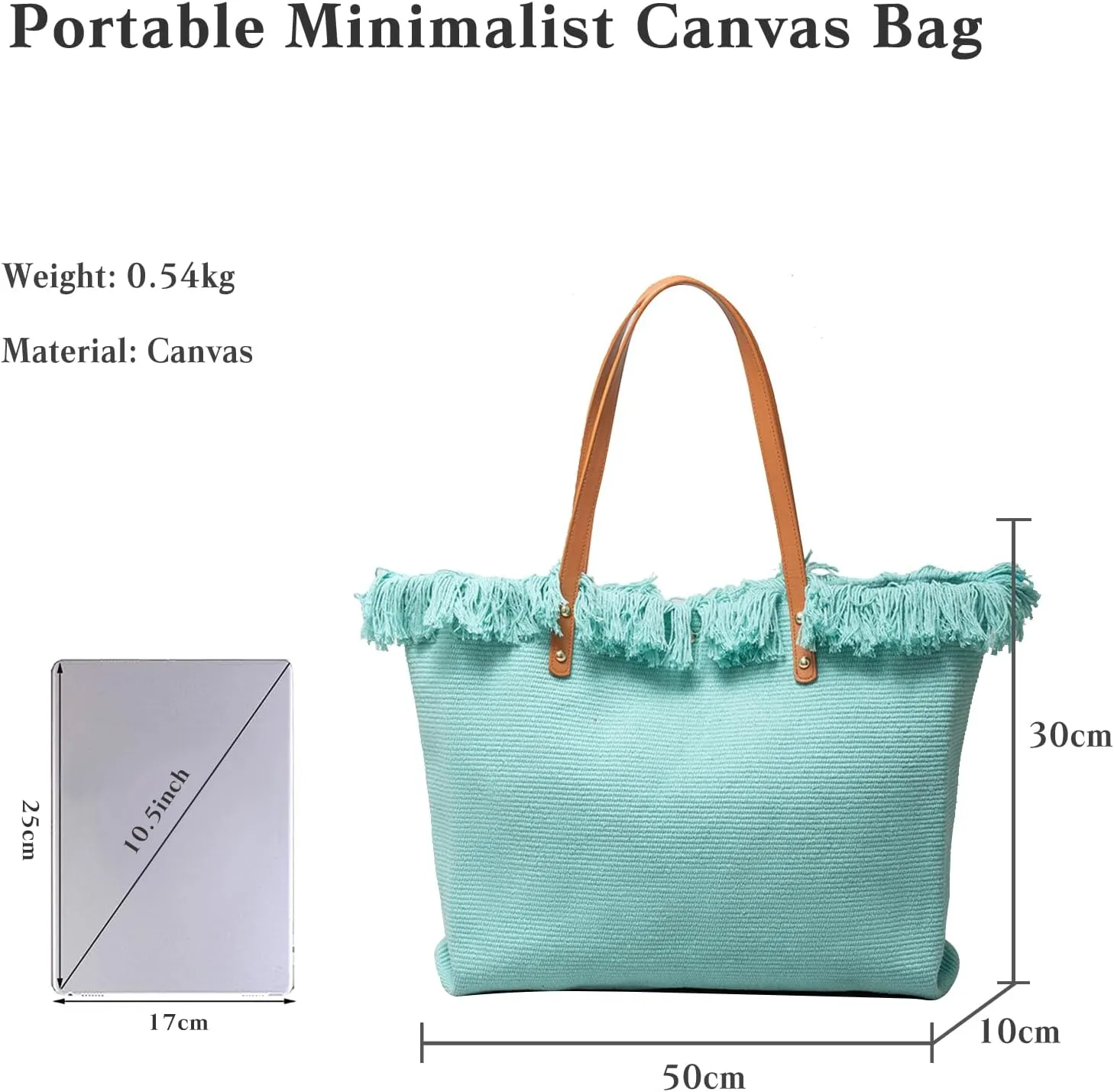 Tote Bag for Women Cute Canvas Shoulder Bag Summer Vibe Beach Bag Casual Handbag Bohemian Hobo Bag with Tassels