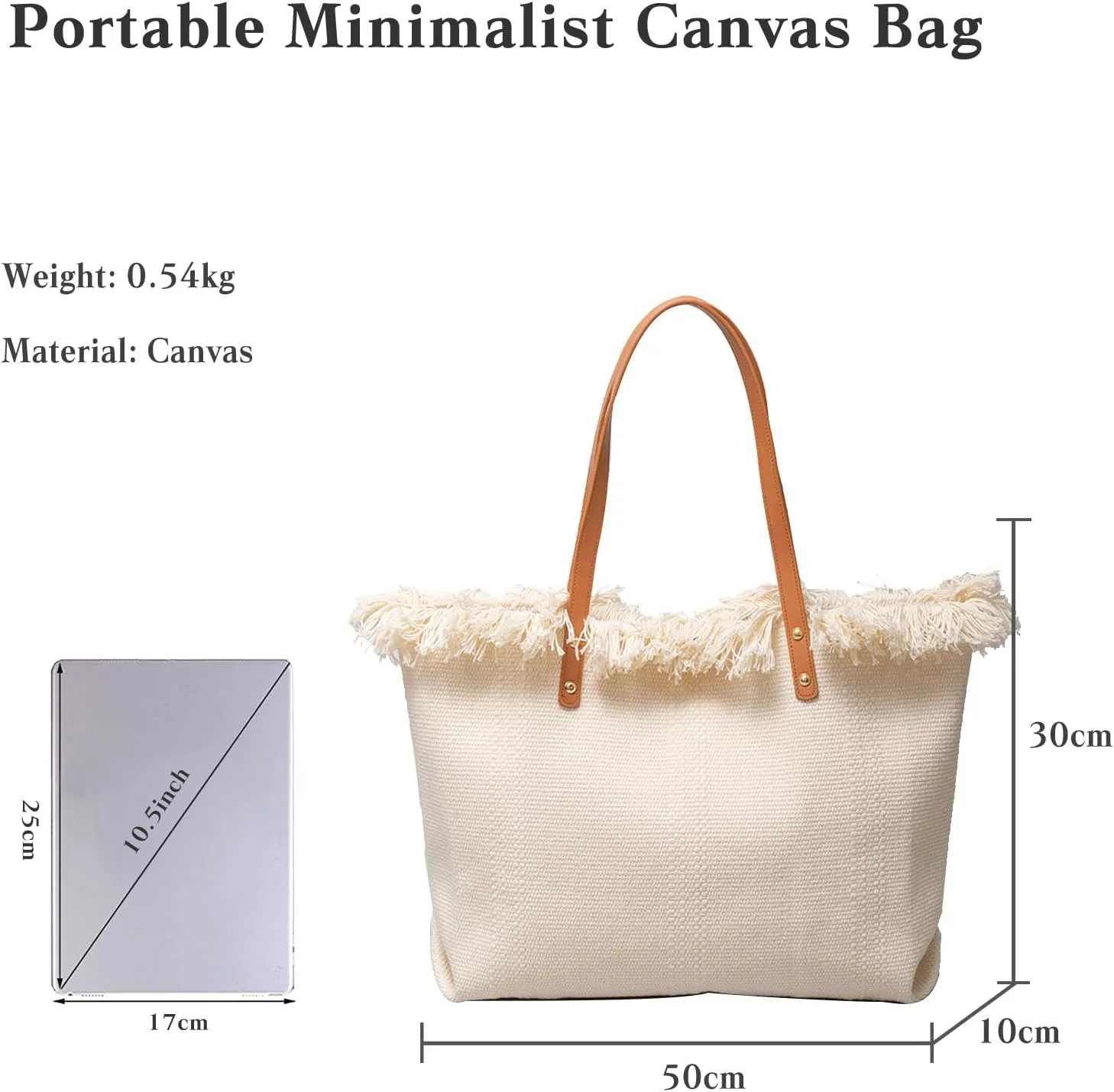 Tote Bag for Women Cute Canvas Shoulder Bag Summer Vibe Beach Bag Casual Handbag Bohemian Hobo Bag with Tassels