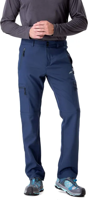 TRAILSIDE SUPPLY CO. Men's Fleece Lined Insulated Pants Softshell Pants,Water and Wind-Resistant