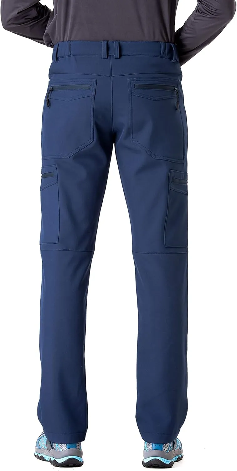 TRAILSIDE SUPPLY CO. Men's Fleece Lined Insulated Pants Softshell Pants,Water and Wind-Resistant