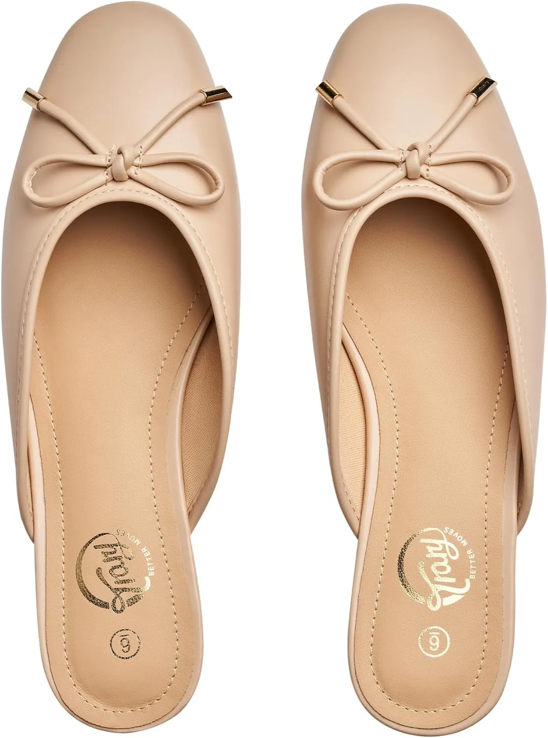 Trary Mules for Women 2025, Womens Mules Slip on Comfortable Bow Pointed Toe Womens Loafers, Backless Flats Mules Shoes for Women with Knot