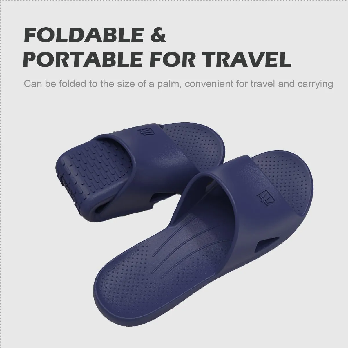 Travel Slippers for Women and Men, Portable Foldable Slippers with Storage Bag, Soft Comfy Non-Slip Quick Dry House Bathroom Shower Shoes Spa Gym Swimming Beach Sandals