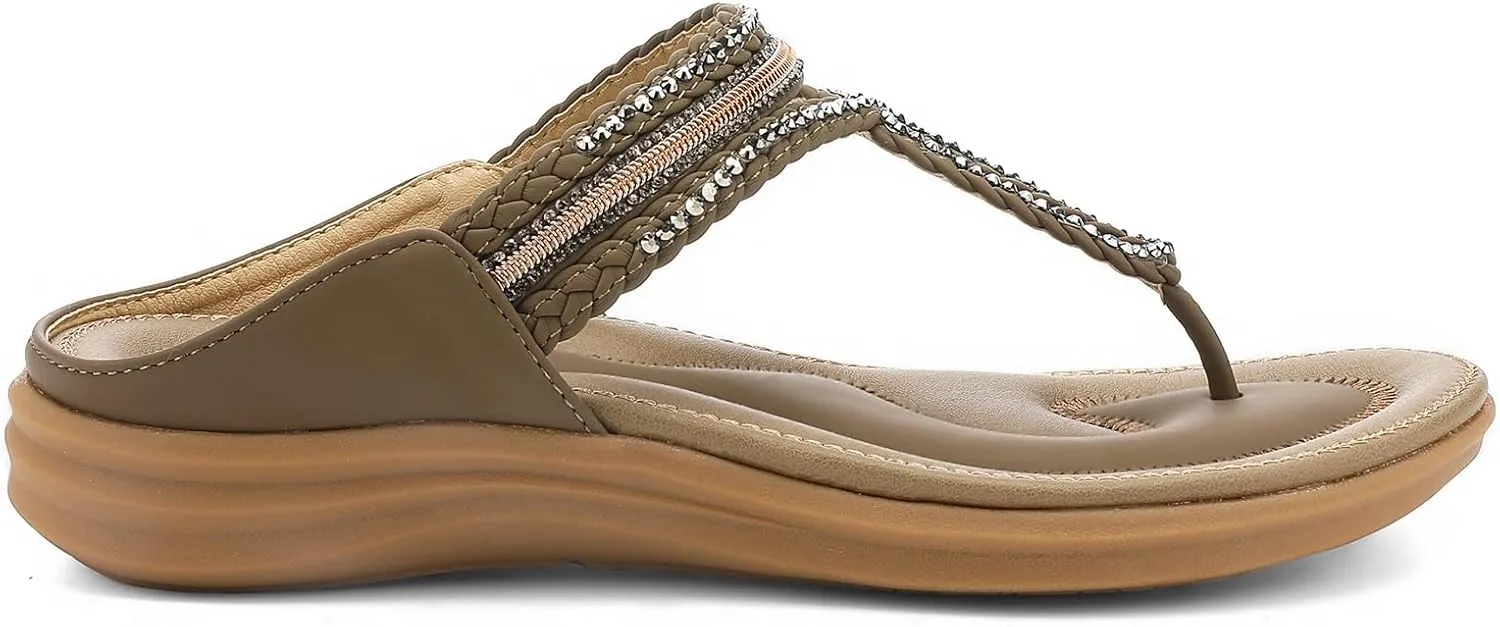 UBFEN Womens Slides Walking Sandals Comfortable Platform Slip On Dressy Summer