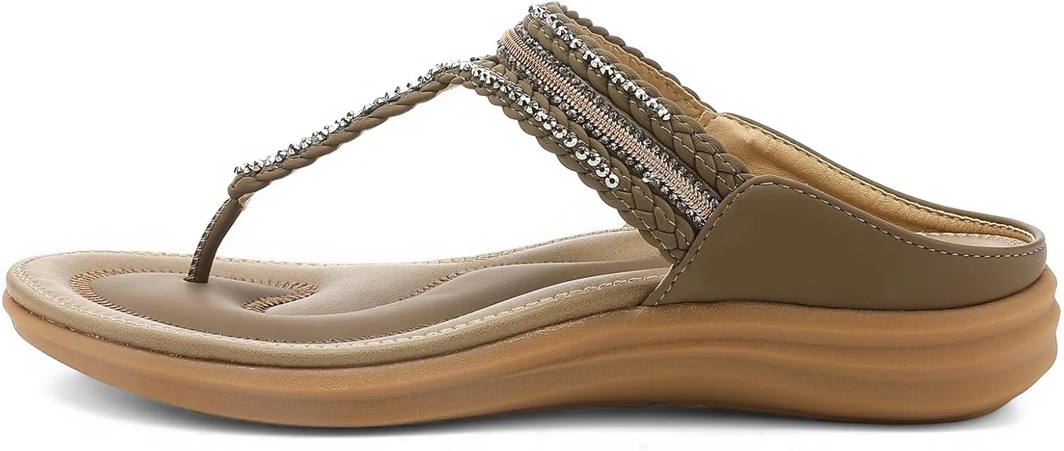 UBFEN Womens Slides Walking Sandals Comfortable Platform Slip On Dressy Summer