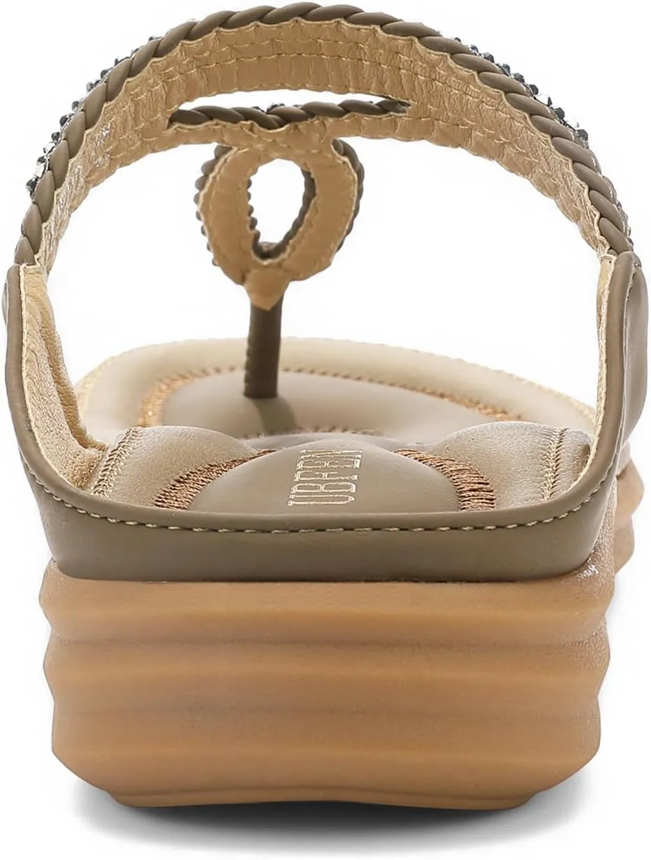 UBFEN Womens Slides Walking Sandals Comfortable Platform Slip On Dressy Summer