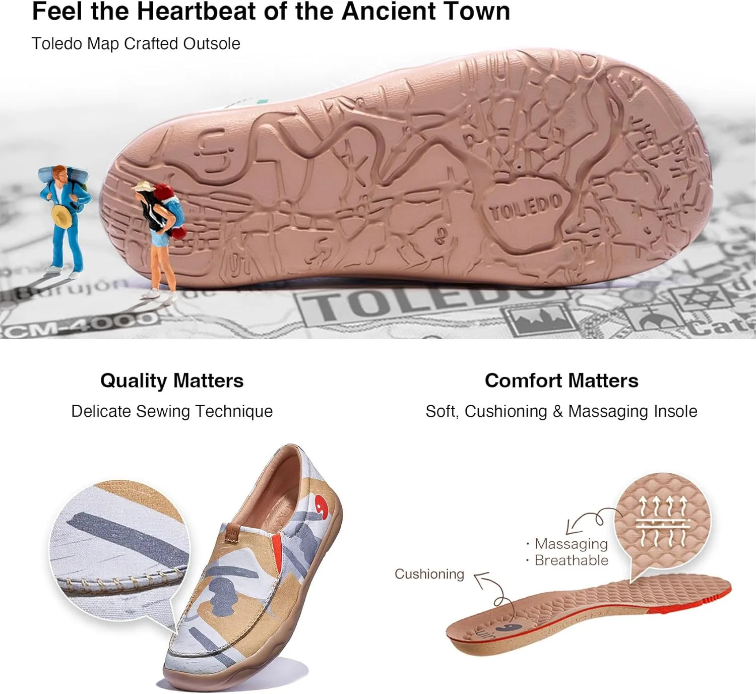 UIN Men's Art Travel Shoes Slip On Casual Painted Loafers Lightweight Comfort Fashion Sneaker Nerja