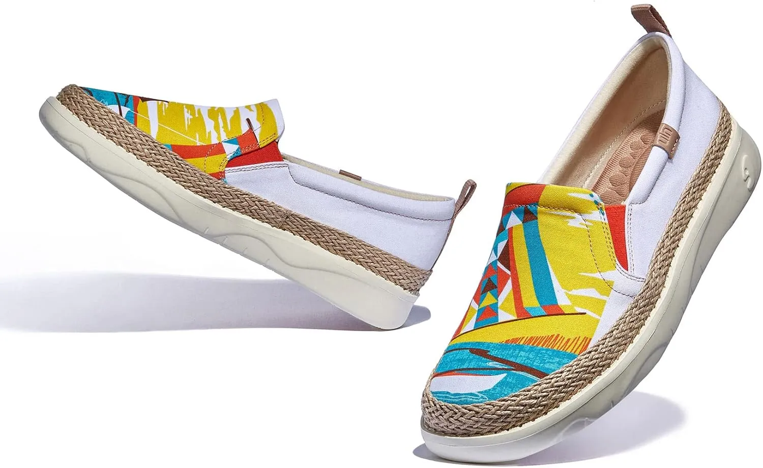 UIN Women's Art Painted Loafers Slip On Casual Travel Shoes Lightweight Comfort Walking Fashion Sneaker Tarragona Series
