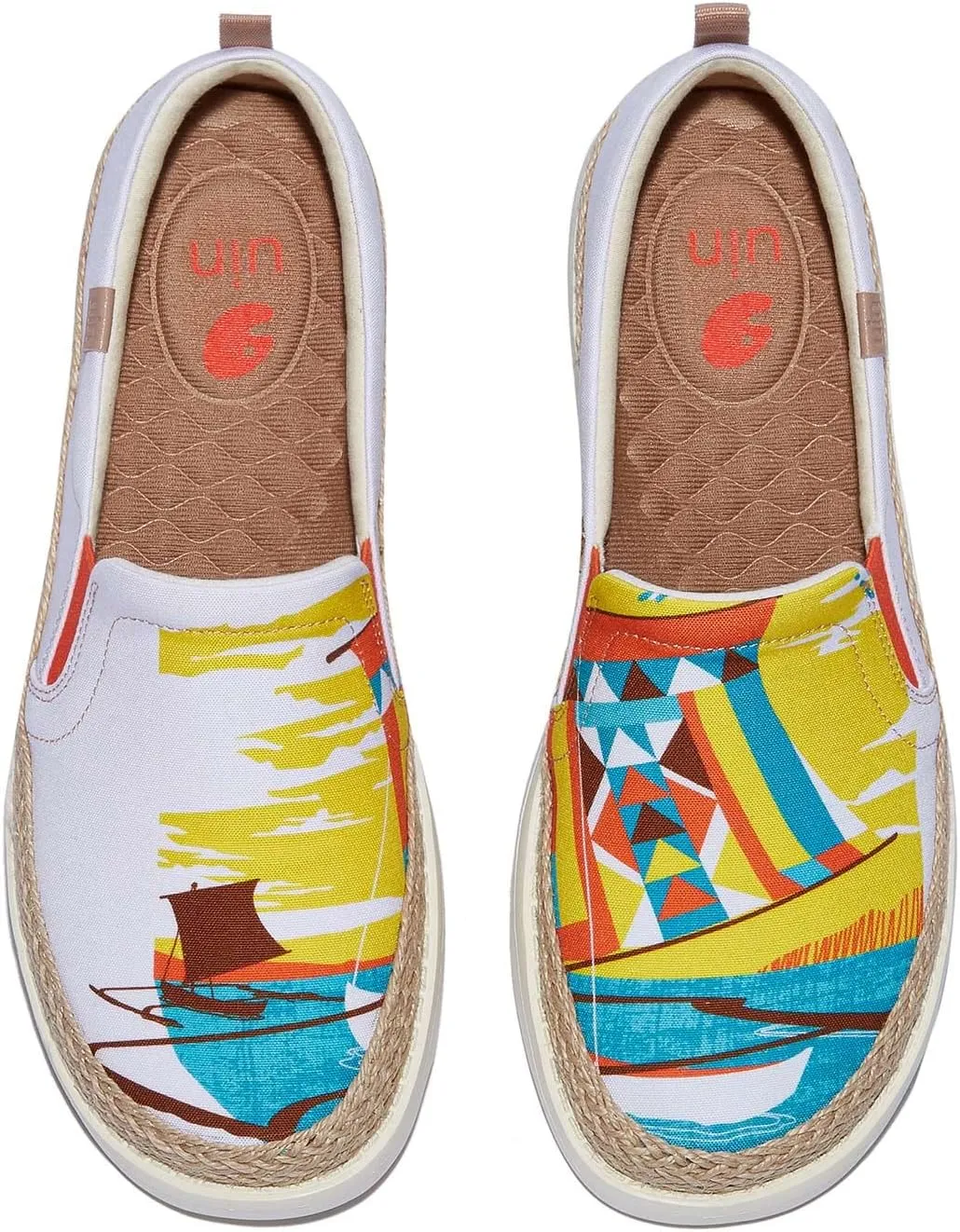 UIN Women's Art Painted Loafers Slip On Casual Travel Shoes Lightweight Comfort Walking Fashion Sneaker Tarragona Series