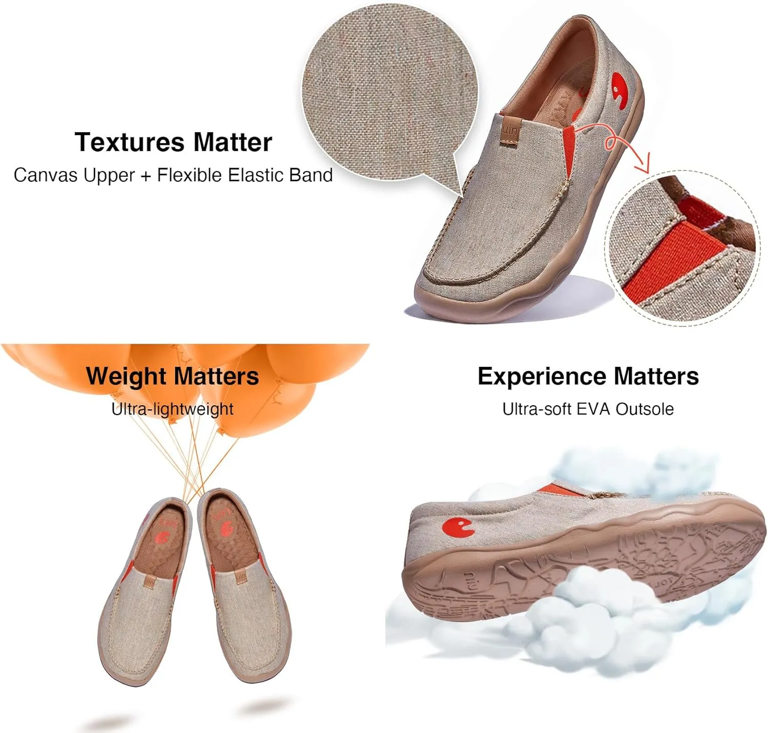 UIN Women's Art Travel Shoes Slip On Casual Loafers Lightweight Comfort Fashion Sneaker Nerja
