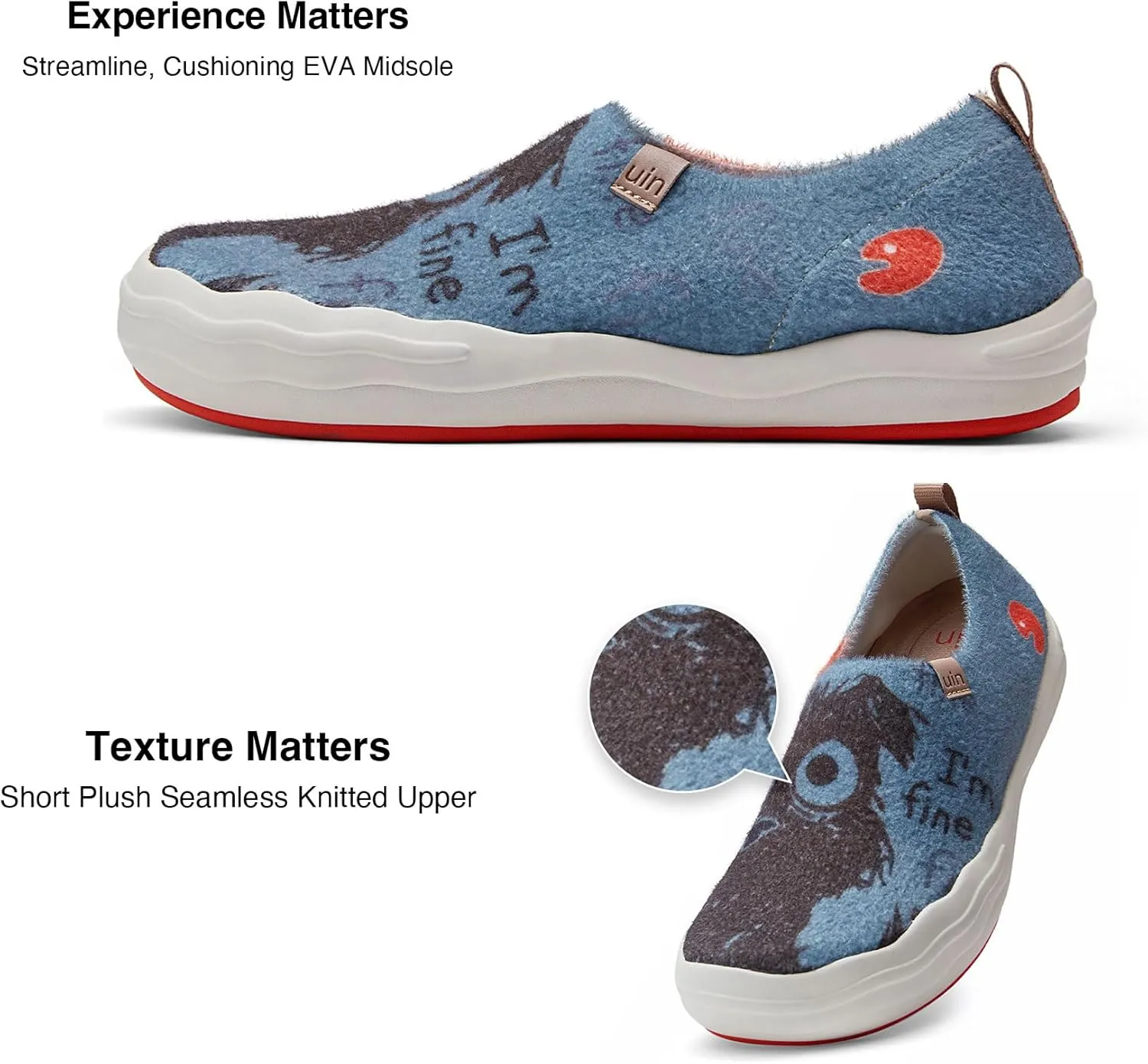 UIN Women's Slip On Loafers Lightweight Walking Sneaker Art Travel Shoes Toledo Ⅷ