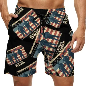 U.S Air-Force Army Men's Swim Trunks Casual Bathing Suit Board Shorts Hawaiian Beach Swimwear Swim Shorts
