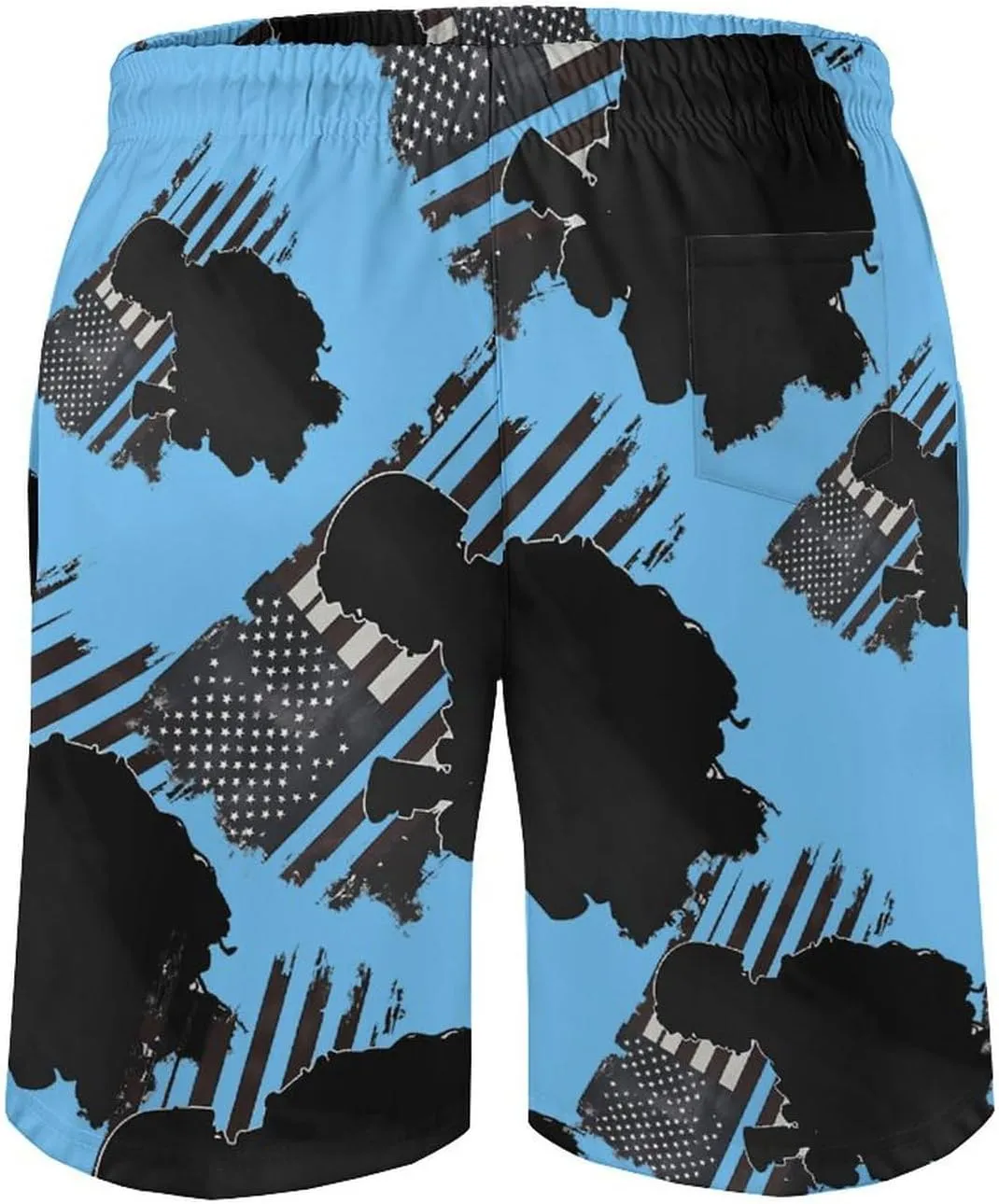 Us Flag Army Military Men's Swim Trunks Casual Bathing Suit Board Shorts Hawaiian Beach Swimwear Swim Shorts