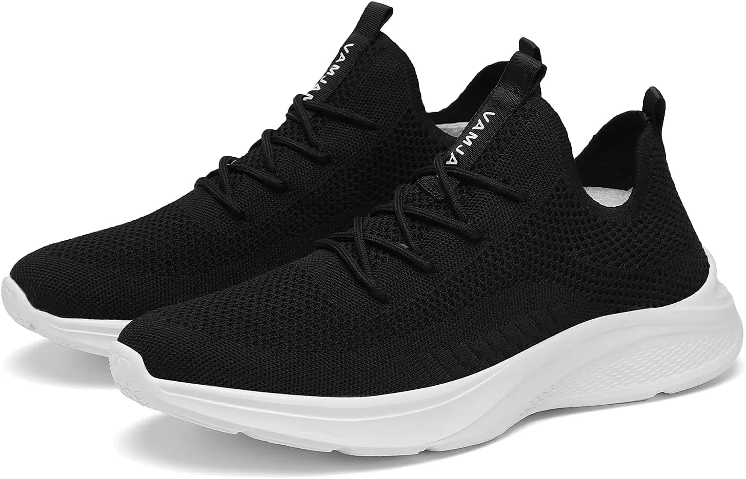 VAMJAM Men's Running Shoes Fashion Sneakers Lightweight Breathable Flying Knitting Lace Up Mesh Walking Shoes Workout Casual Sports Shoes