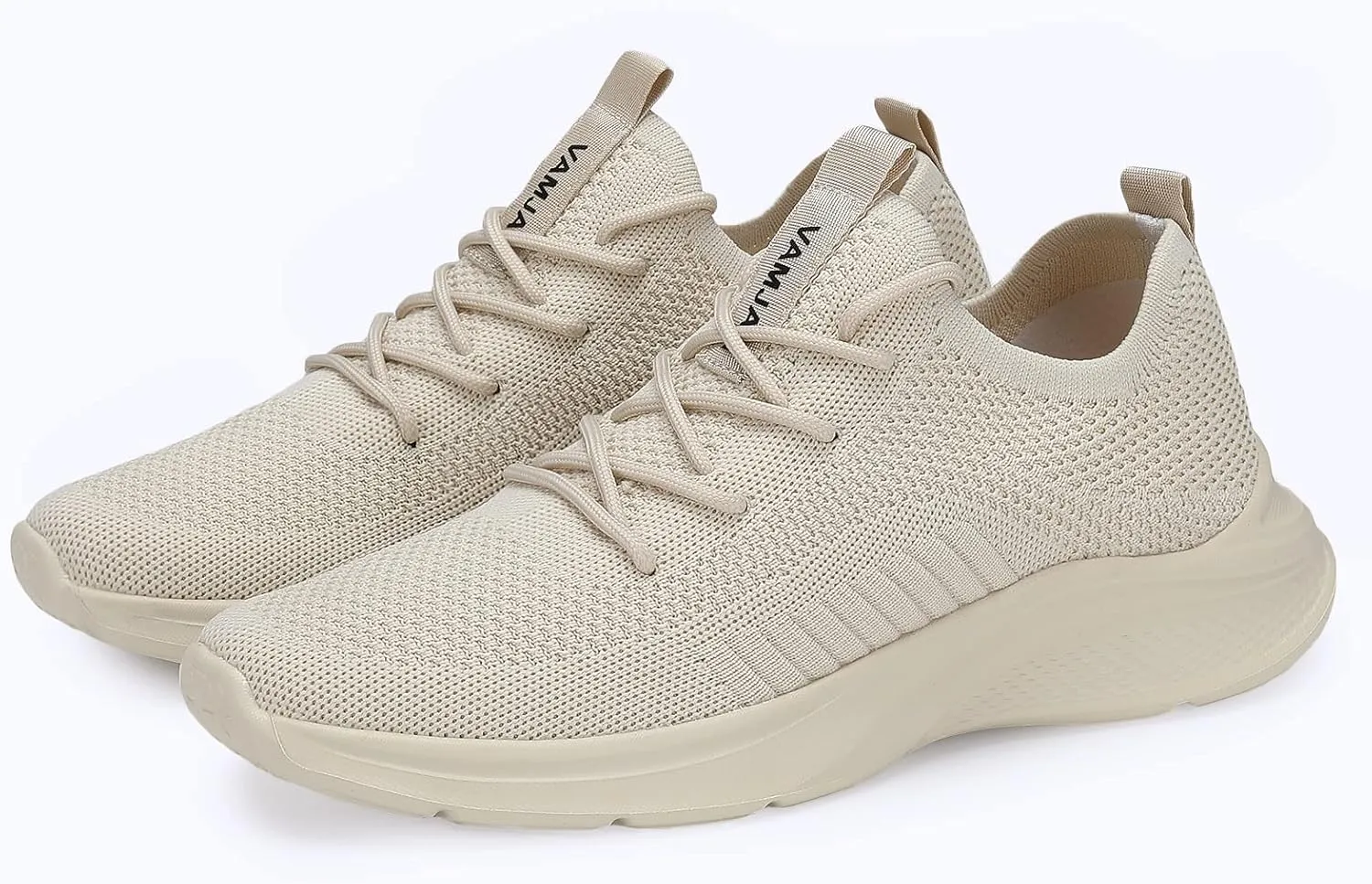 VAMJAM Men's Running Shoes Fashion Sneakers Lightweight Breathable Flying Knitting Lace Up Mesh Walking Shoes Workout Casual Sports Shoes