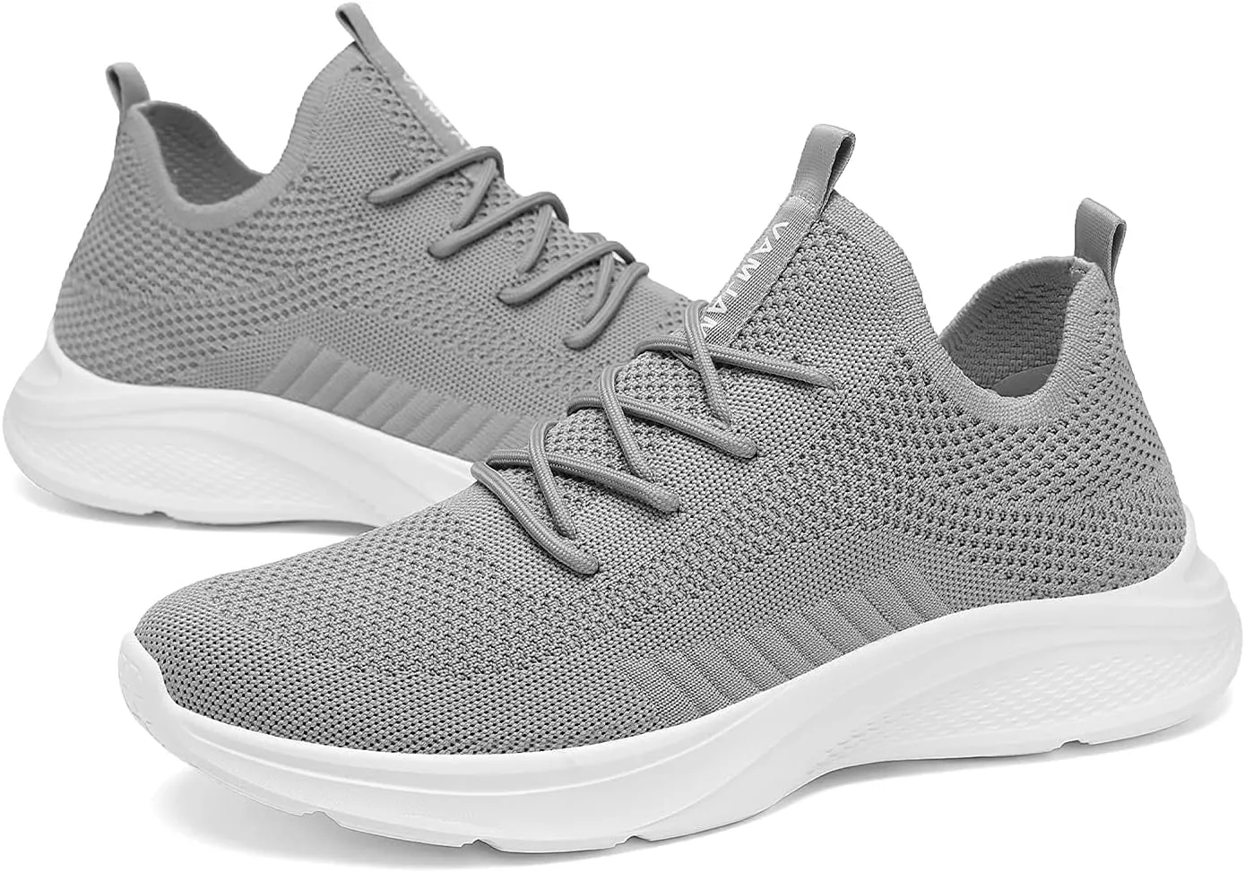VAMJAM Men's Running Shoes Fashion Sneakers Lightweight Breathable Flying Knitting Lace Up Mesh Walking Shoes Workout Casual Sports Shoes