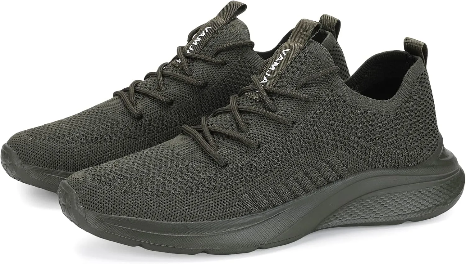 VAMJAM Men's Running Shoes Fashion Sneakers Lightweight Breathable Flying Knitting Lace Up Mesh Walking Shoes Workout Casual Sports Shoes