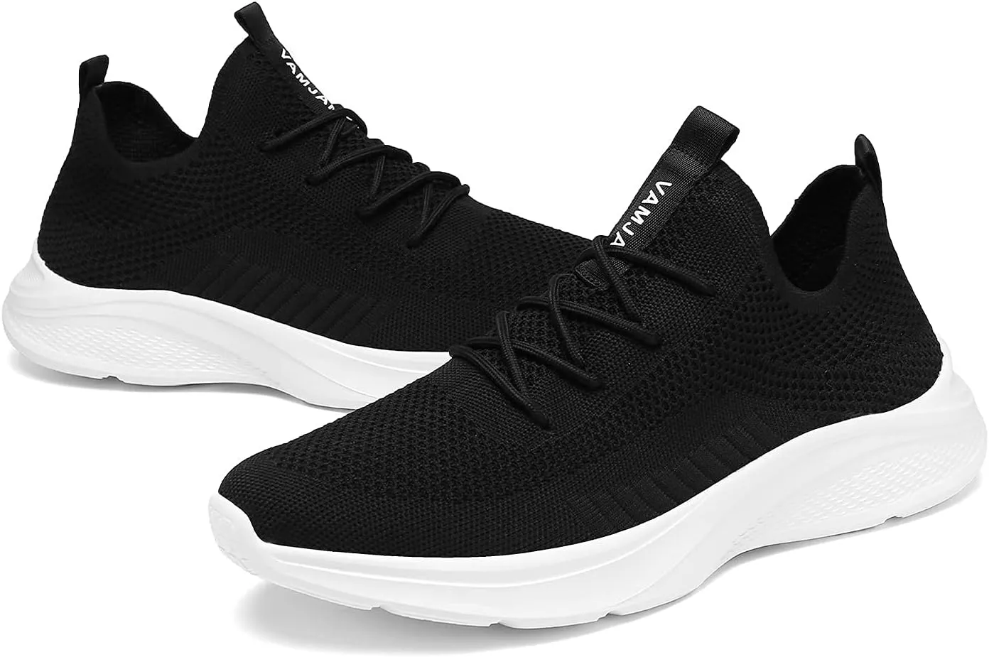 VAMJAM Men's Running Shoes Fashion Sneakers Lightweight Breathable Flying Knitting Lace Up Mesh Walking Shoes Workout Casual Sports Shoes