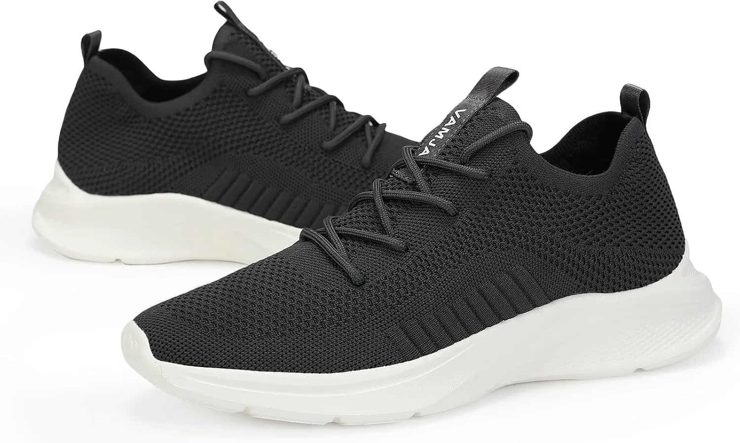 VAMJAM Men's Running Shoes Fashion Sneakers Lightweight Breathable Flying Knitting Lace Up Mesh Walking Shoes Workout Casual Sports Shoes
