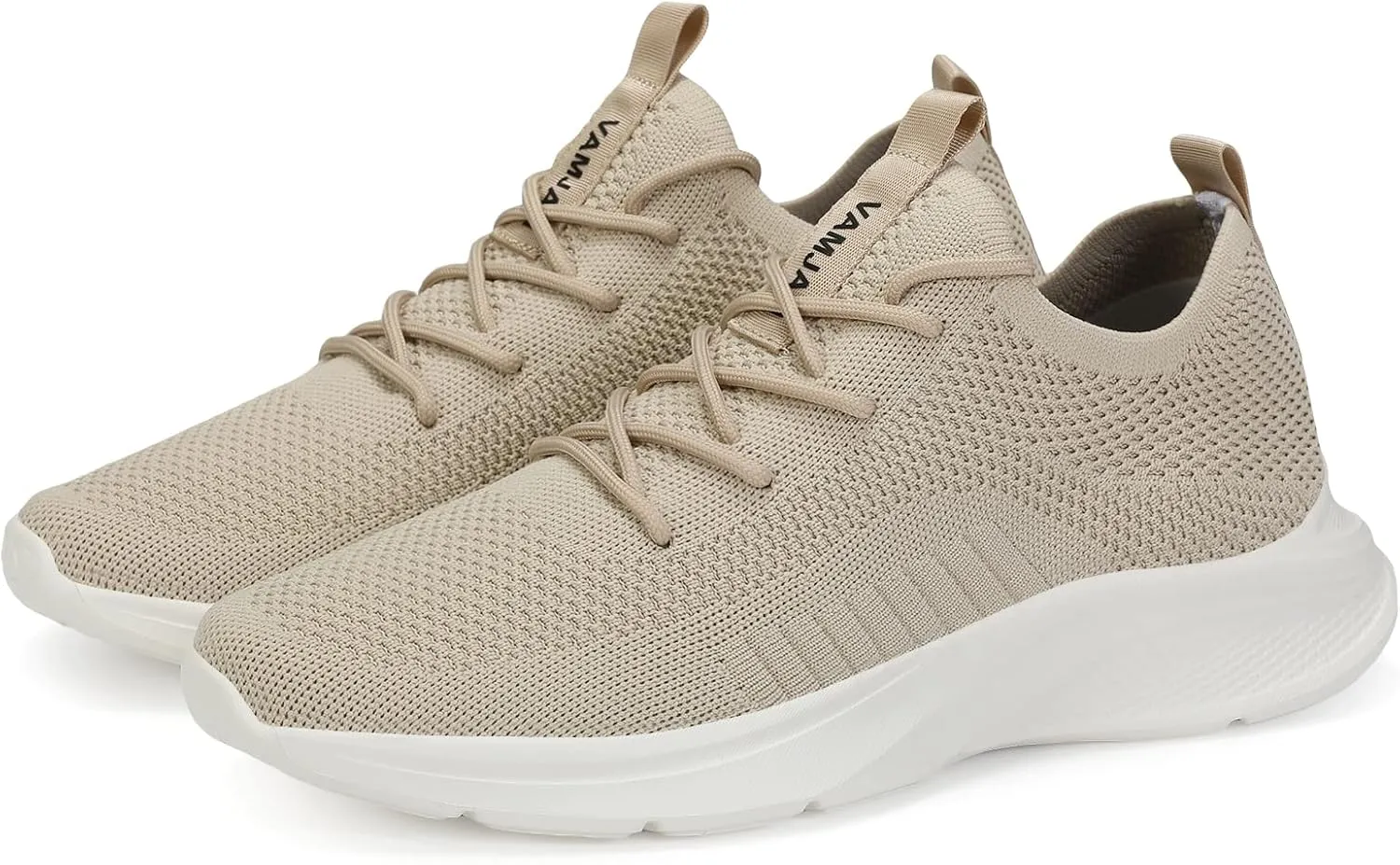 VAMJAM Men's Running Shoes Fashion Sneakers Lightweight Breathable Flying Knitting Lace Up Mesh Walking Shoes Workout Casual Sports Shoes