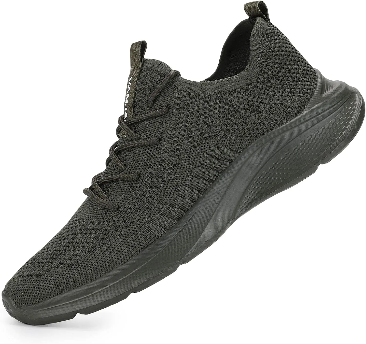 VAMJAM Men's Running Shoes Fashion Sneakers Lightweight Breathable Flying Knitting Lace Up Mesh Walking Shoes Workout Casual Sports Shoes