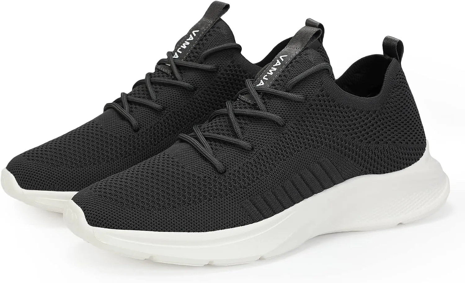 VAMJAM Men's Running Shoes Fashion Sneakers Lightweight Breathable Flying Knitting Lace Up Mesh Walking Shoes Workout Casual Sports Shoes