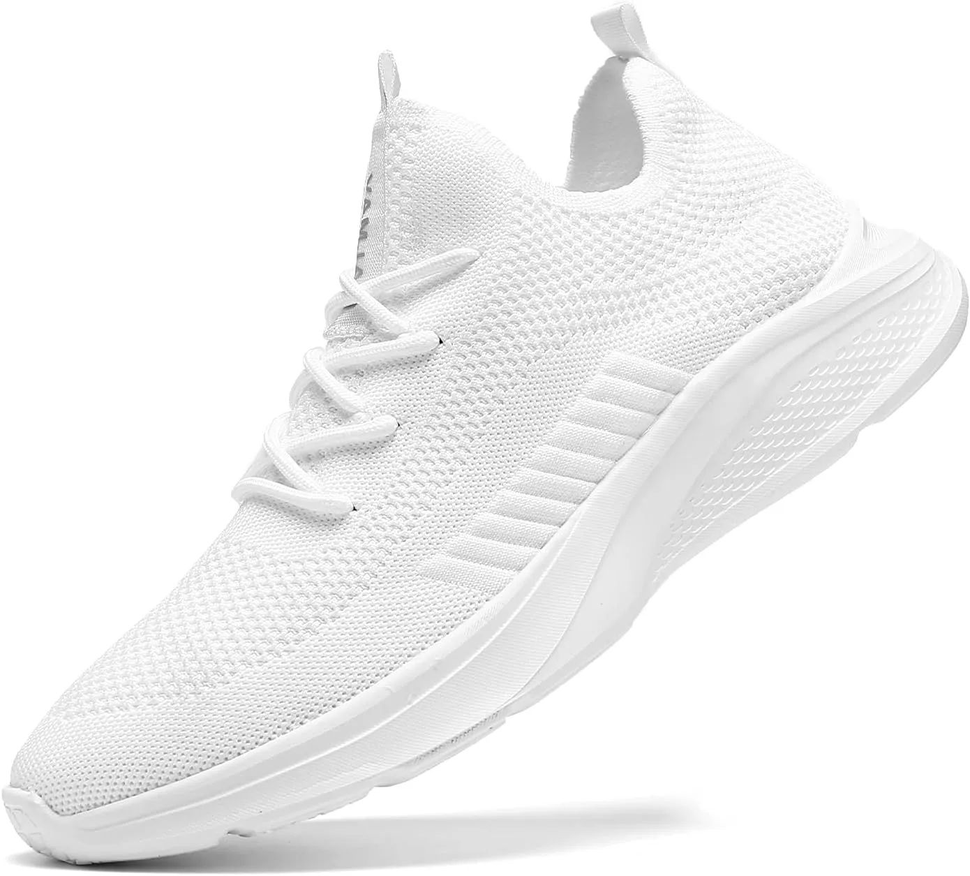 VAMJAM Men's Running Shoes Fashion Sneakers Lightweight Breathable Flying Knitting Lace Up Mesh Walking Shoes Workout Casual Sports Shoes