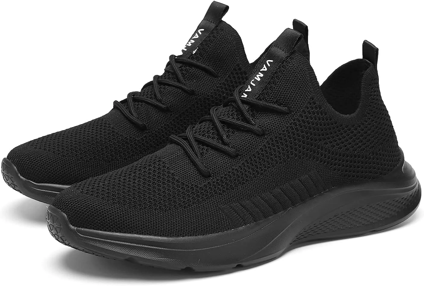 VAMJAM Men's Running Shoes Fashion Sneakers Lightweight Breathable Flying Knitting Lace Up Mesh Walking Shoes Workout Casual Sports Shoes