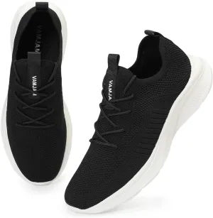 VAMJAM Men's Running Shoes Fashion Sneakers Lightweight Breathable Flying Knitting Lace Up Mesh Walking Shoes Workout Casual Sports Shoes