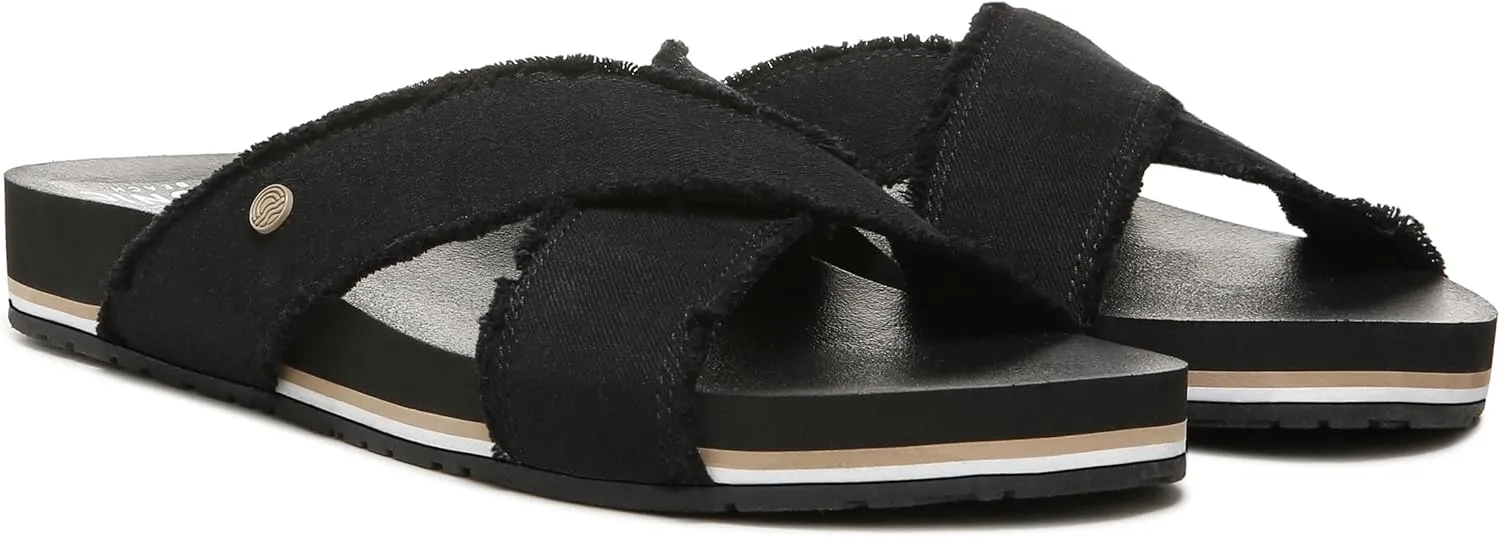 Vionic Women's BEACH Boardwalk Panama Canvas Sandals- Sustainable Washable Slide with Orthotic Insole Arch Support, Women's Sneakers Medium Fit, Sizes 5-12