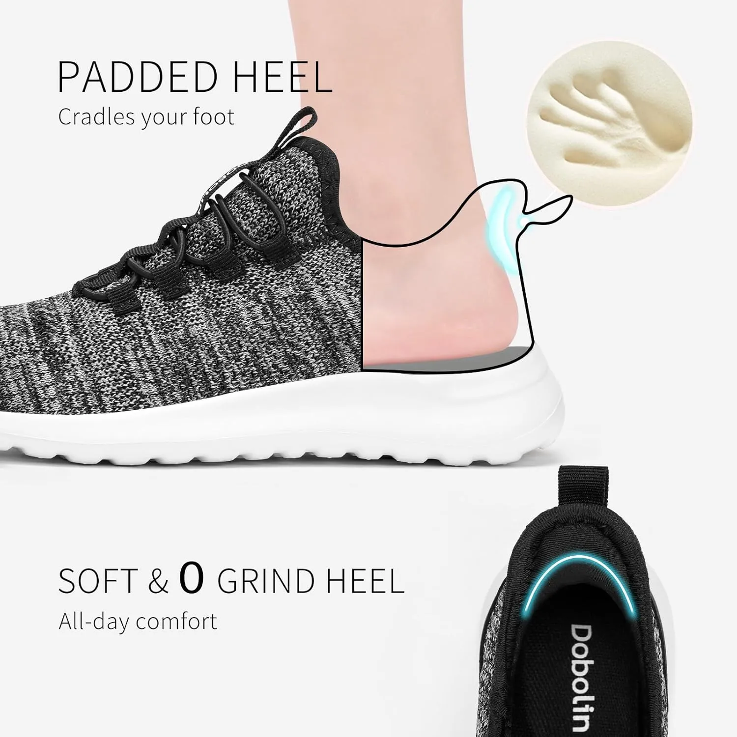 Walking Shoes Women Hands Free Slip on Sneakers with Arch Support