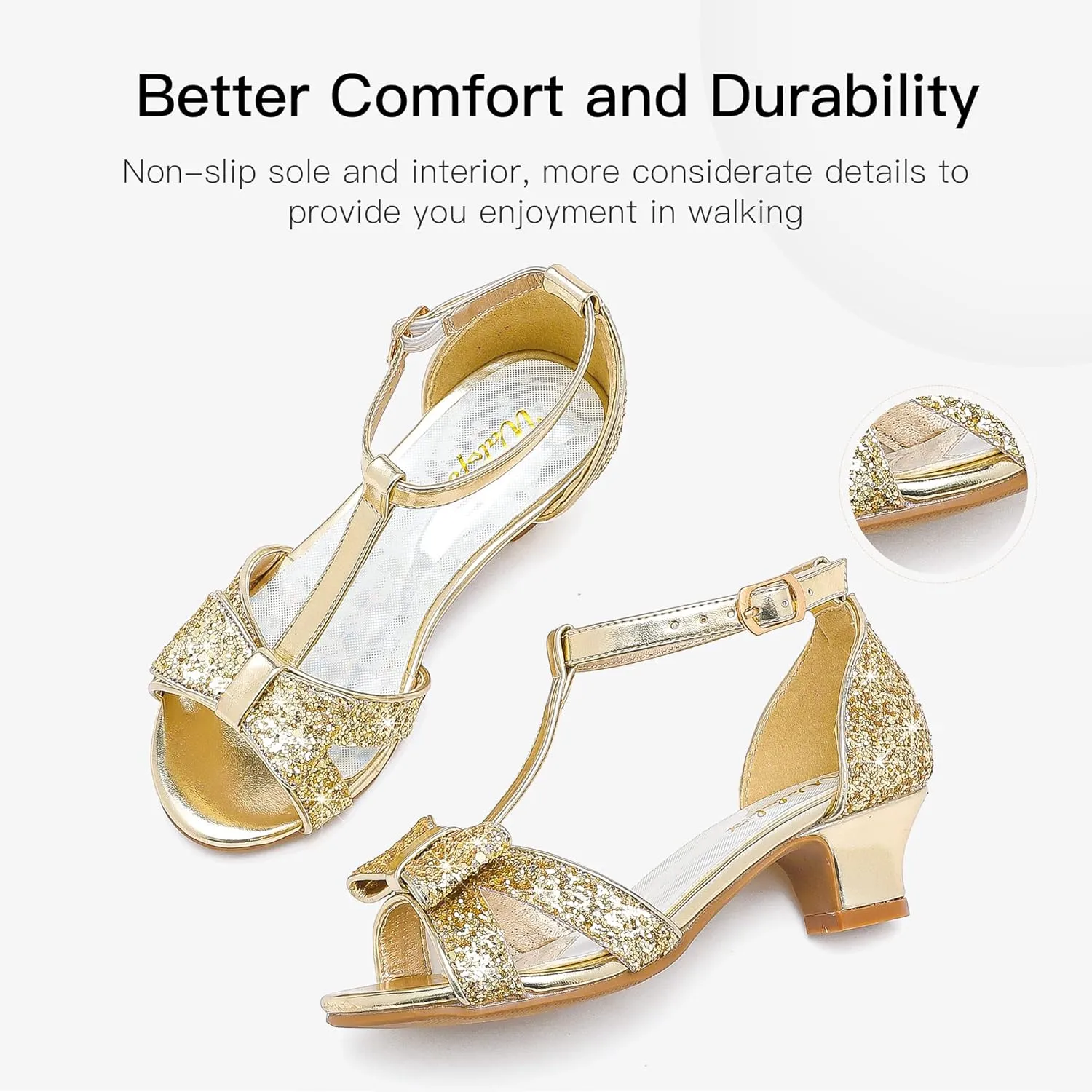 Walofou Toddler Little Kid Big Kid Sandals for Girls