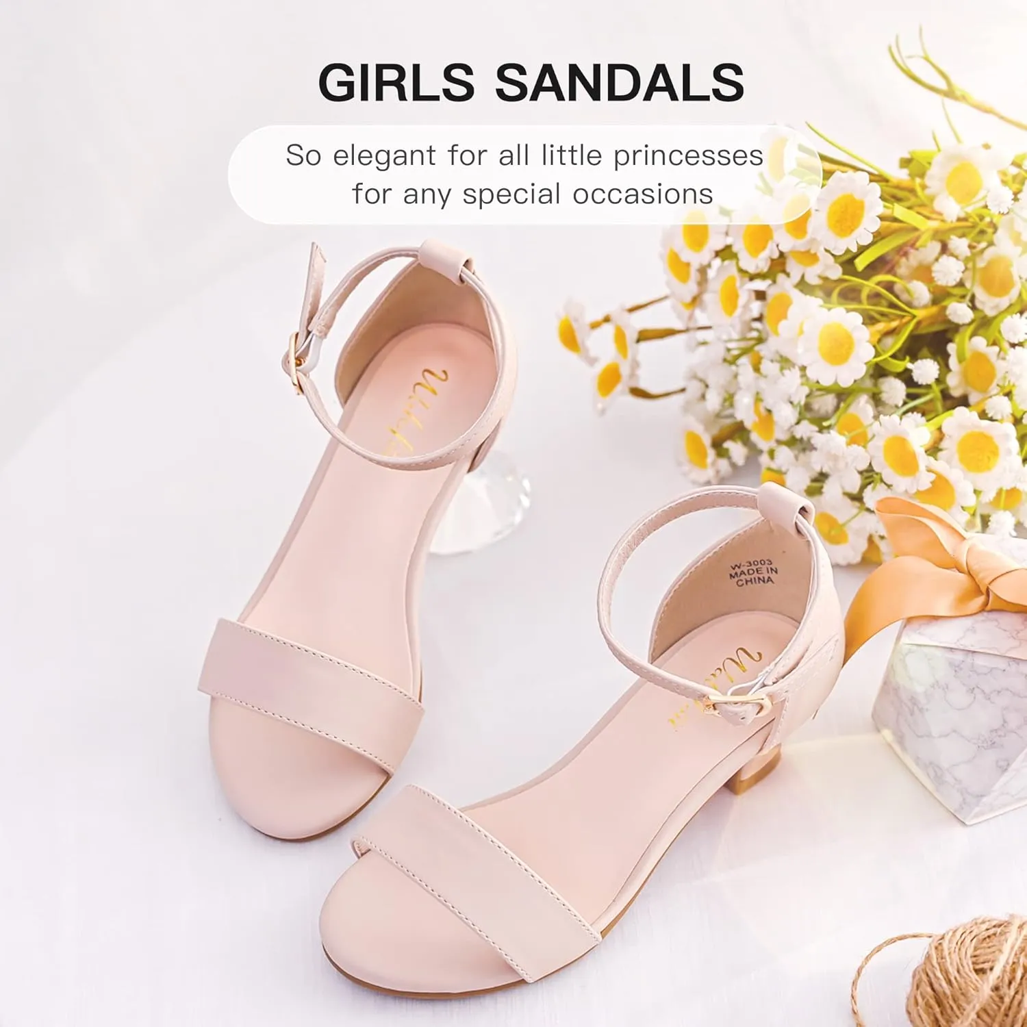 Walofou Toddler Little Kid Big Kid Sandals for Girls