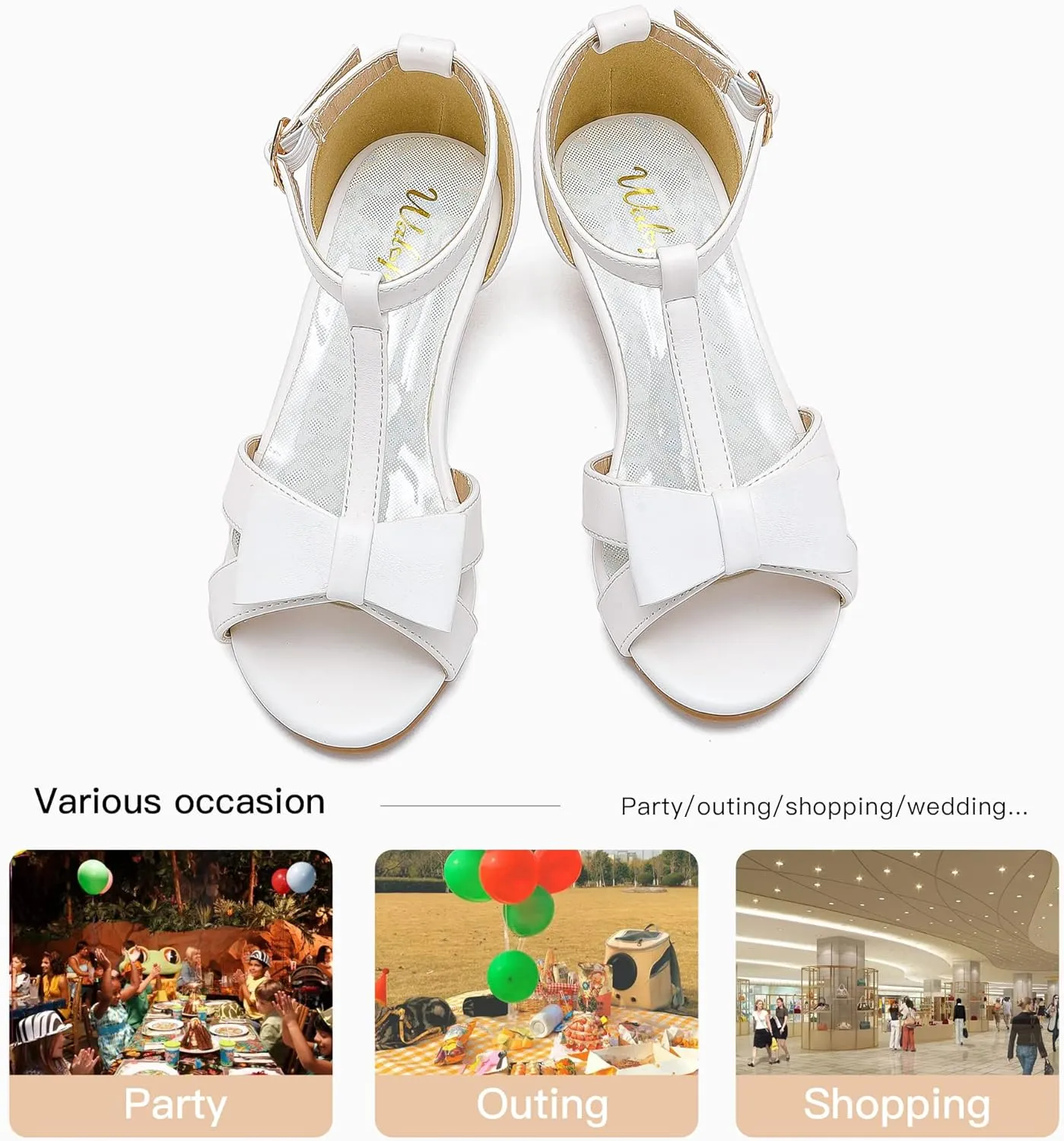 Walofou Toddler Little Kid Big Kid Sandals for Girls