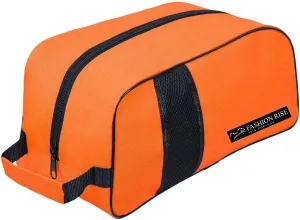 Waterproof Sports Boot/Shoe/Travel Bag for Football Cricket Rugby Golf Toiletry Gym for Boy/Girl Men/Women (Orange)
