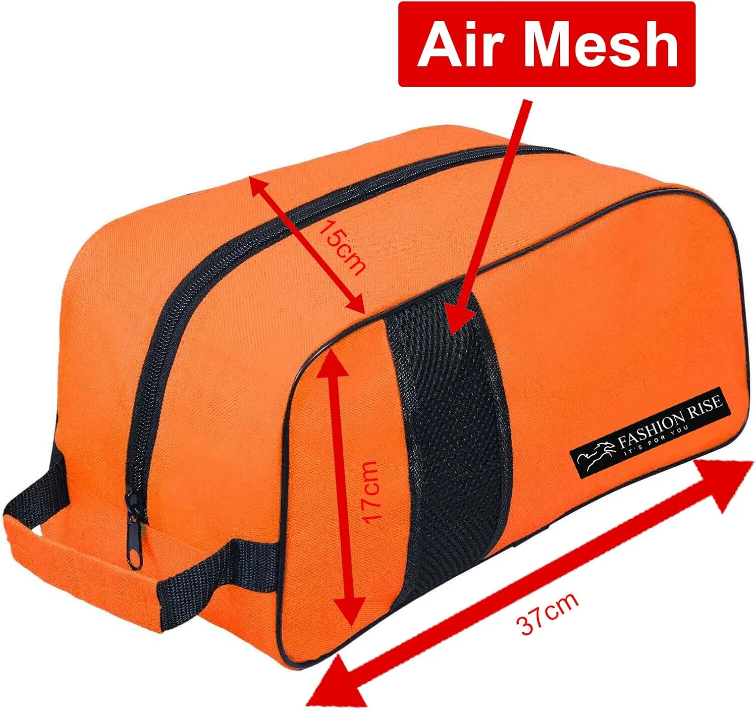 Waterproof Sports Boot/Shoe/Travel Bag for Football Cricket Rugby Golf Toiletry Gym for Boy/Girl Men/Women (Orange)