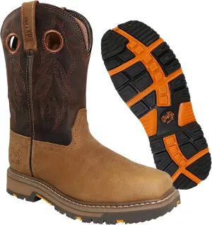 Wolf Genuine Leather Mens Work Boots - Insulated, Oil & Slip Resistant Construction Work Boots Men