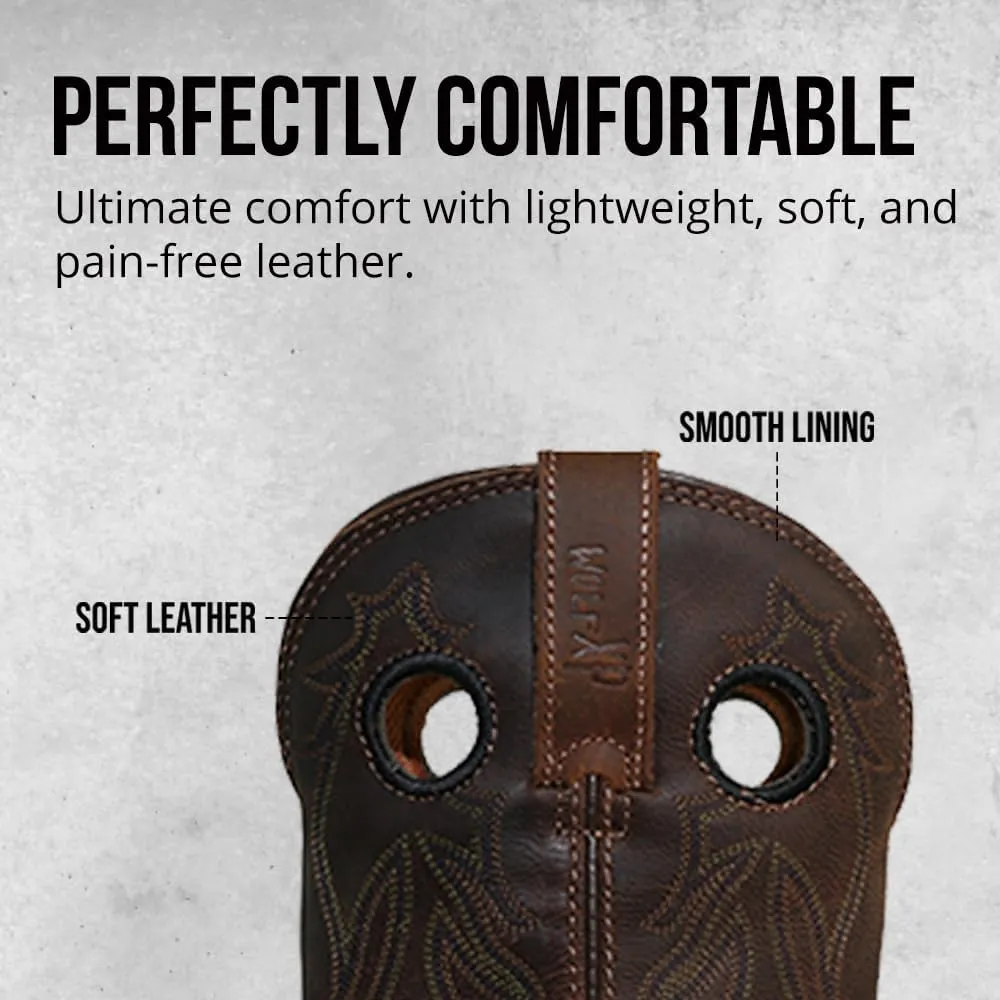 Wolf Leather Work Boots for Men - Slip Resistant, Insulated, Construction Mens Work Boots - Composite Toe