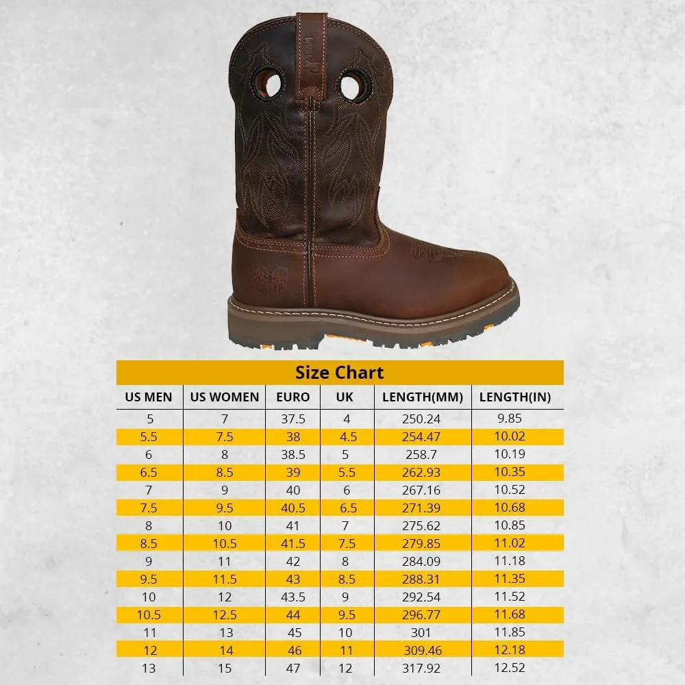 Wolf Leather Work Boots for Men - Slip Resistant, Insulated, Construction Mens Work Boots - Composite Toe