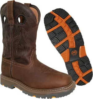 Wolf Leather Work Boots for Men - Slip Resistant, Insulated, Construction Mens Work Boots - Composite Toe