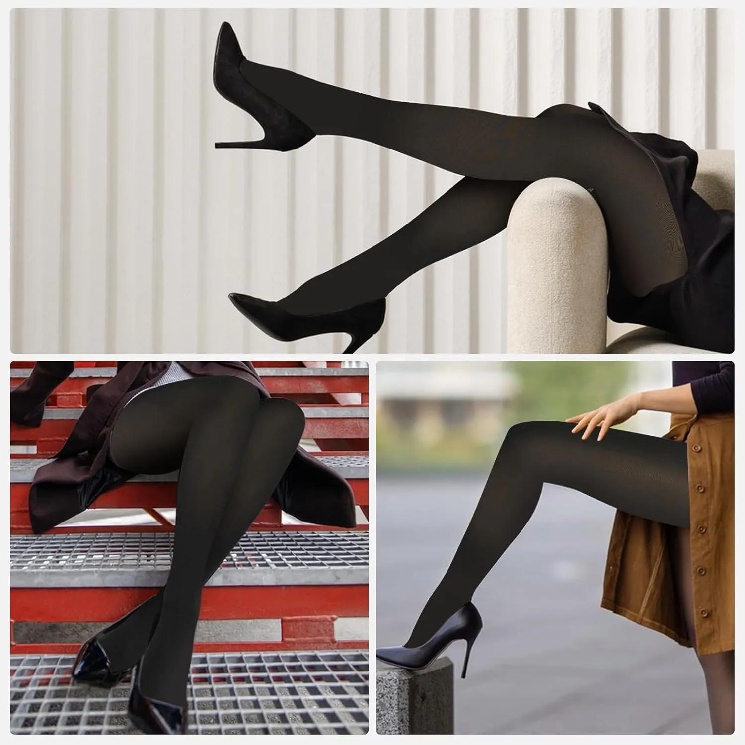 Women Fleece Lined Tights,Fake Translucent Warm Pantyhose Leggings Fleece Lined Thermal Tights for Women in Winter.
