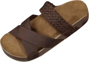 Women Orthotic Slides Sandals Comfortable Arch Support Classic Outdoor Walking Open Toe Breathable Shoes Lightweight Soft Slip on Summer Casual Sandals