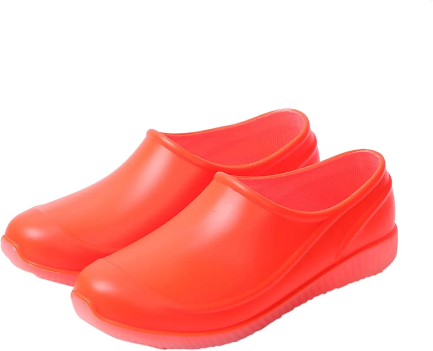 Women Rain Boots Ankle Rainboot Slip On Short Rain Boots Garden Boots Wide Width Waterproof Slip On Rain Shoes