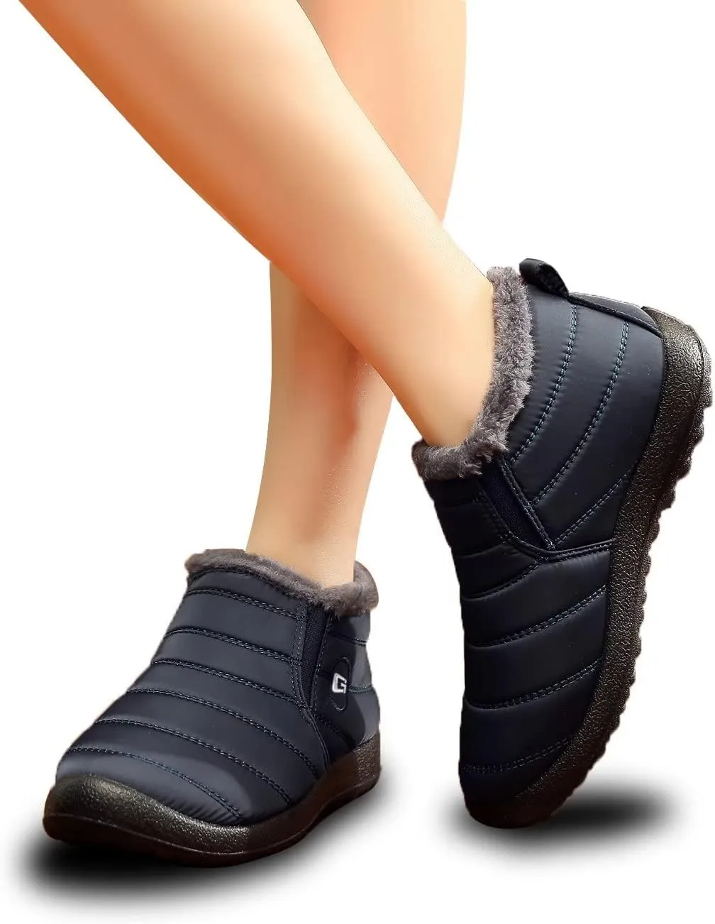 Women Winter Snow Boots Warm Ankle Boots Anti-Slip Waterproof Winter Shoes Slip On Booties Sneakers