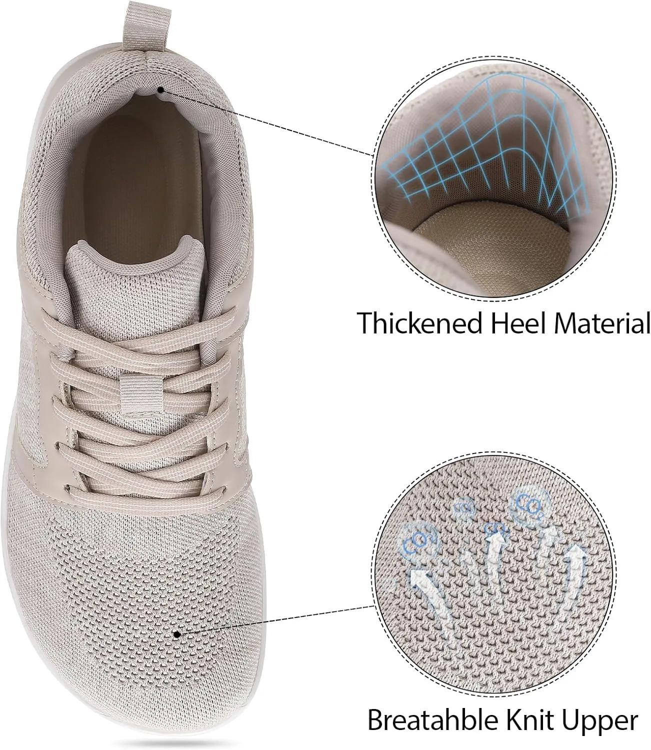 Womens Barefoot Shoes Wide Toe Walking Shoes Minimalist Zero Drop Shoes Breathable Trail Running Sneakers