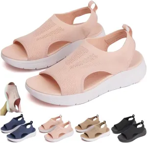 Women's Breathable Orthopedic Sandals - 2024 New Soft Shoes Go Walking Slip on Diabetic Foam Shoes, Arch Support Shoes Wide Width