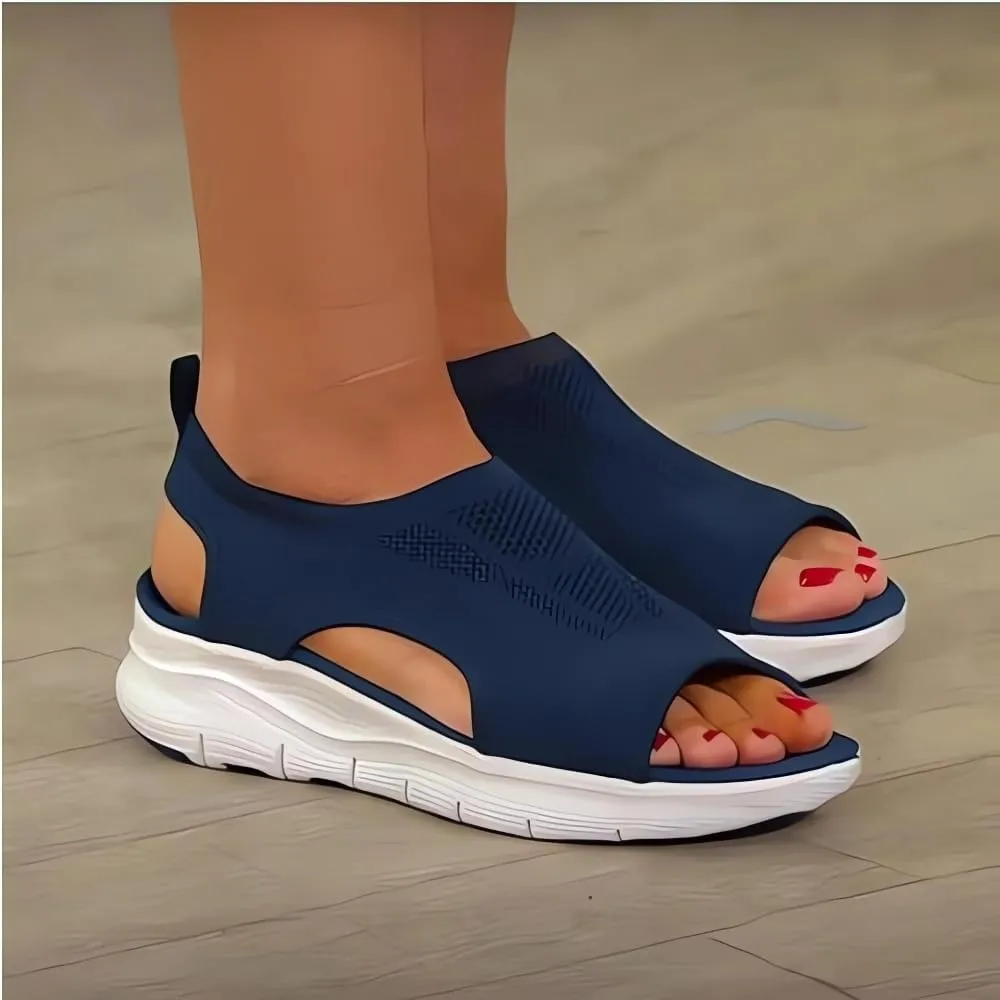 Women's Breathable Orthopedic Sandals - 2024 New Soft Shoes Go Walking Slip on Diabetic Foam Shoes, Arch Support Shoes Wide Width