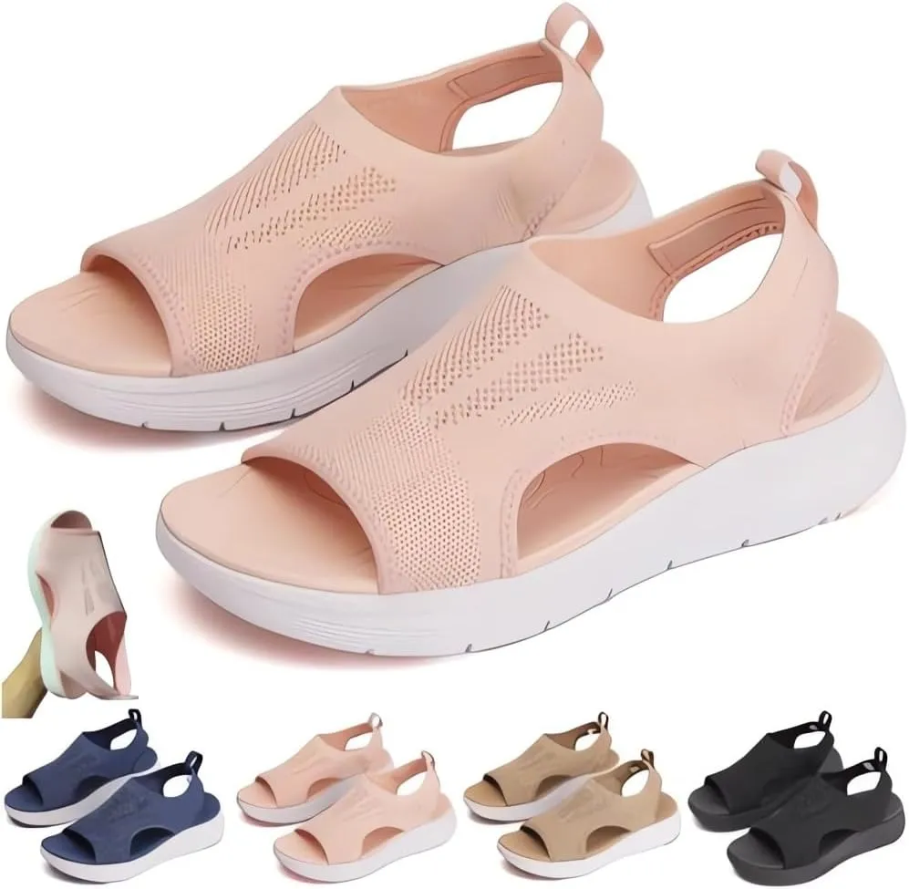 Women's Breathable Orthopedic Sandals - 2024 New Soft Shoes Go Walking Slip on Diabetic Foam Shoes, Arch Support Shoes Wide Width