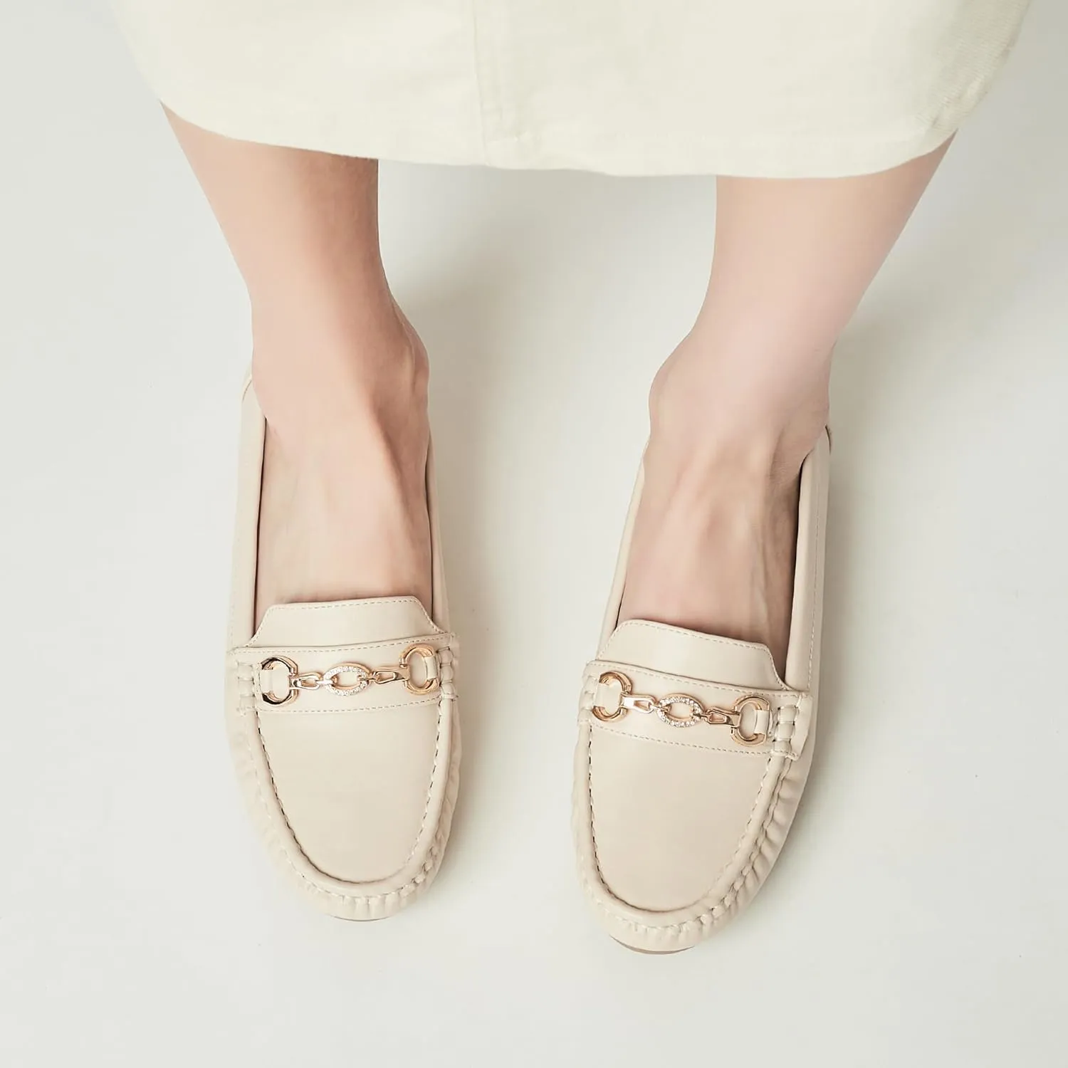 Women's Business Loafers Work Casual Flats Shoes Lightweight Penny PU Leather Slip On Walking Shoes