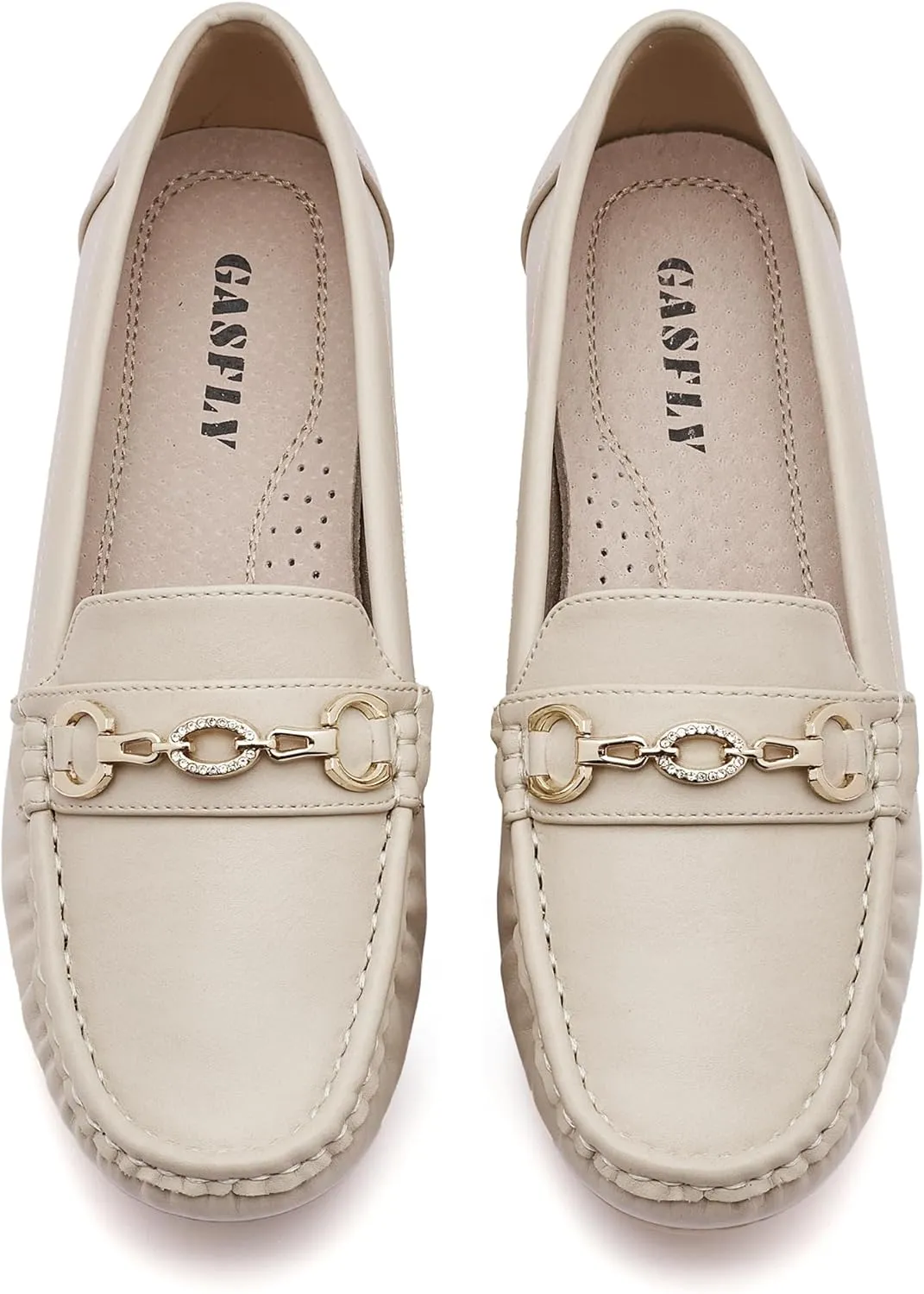 Women's Business Loafers Work Casual Flats Shoes Lightweight Penny PU Leather Slip On Walking Shoes