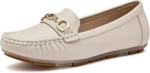Women's Business Loafers Work Casual Flats Shoes Lightweight Penny PU Leather Slip On Walking Shoes